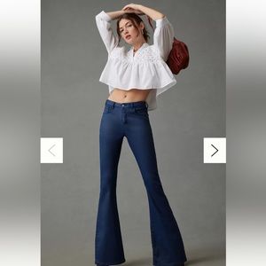 Pilcro - The Icon Coated High Rise Flare Jeans
